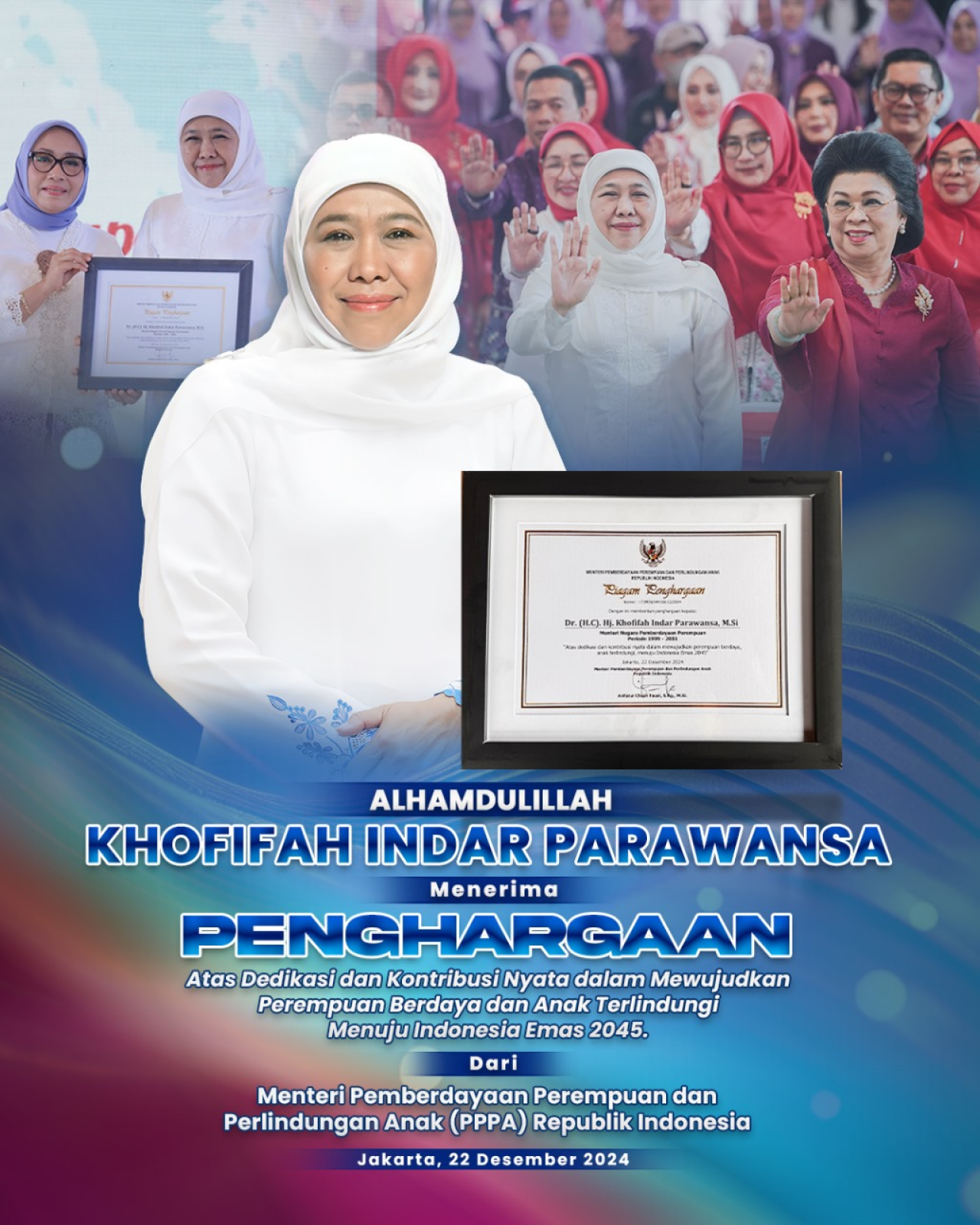 Hadiri Haul Ke-15 di Ciganjur, Khofifah Kenang Sosok Gus Dur Sebagai Pejuang Kemanusiaan dan Pluralisme Indonesia