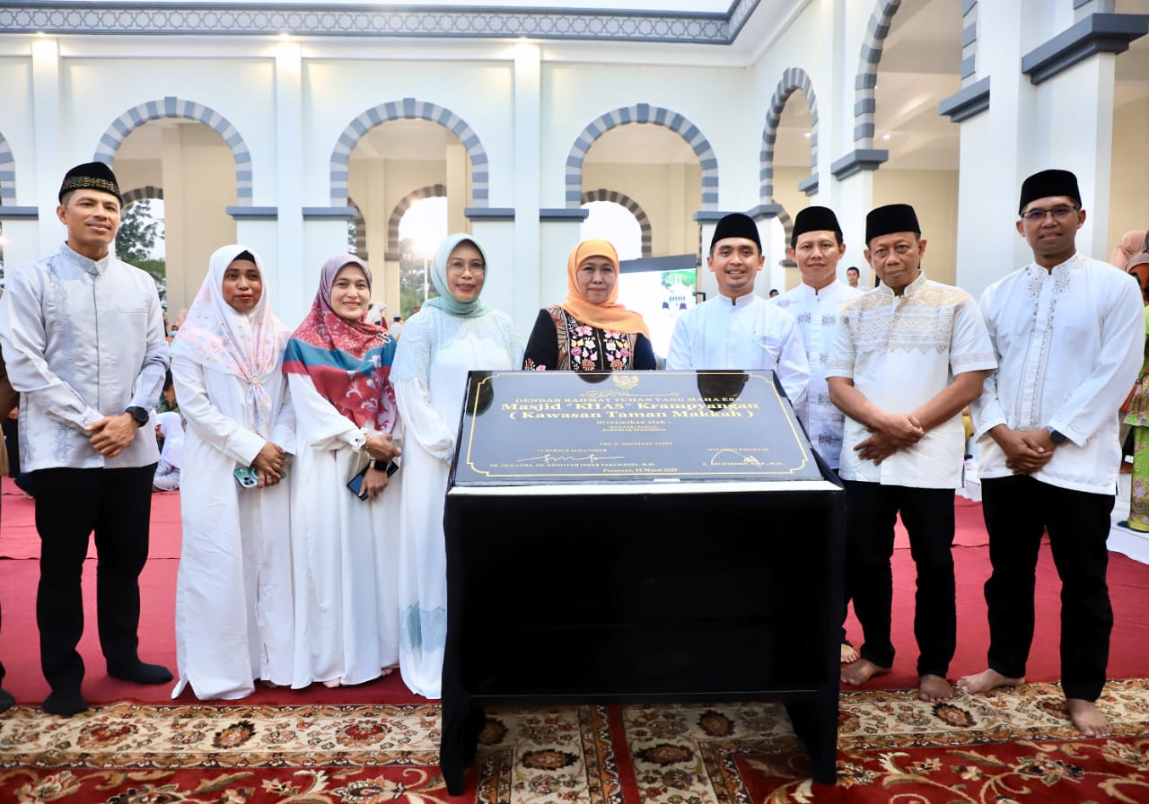 Resmikan Masjid KHAS Krampyangan, Gubernur Khofifah Optimis Akan Menjadi Pusat Edukasi Keislaman Di Kota Pasuruan
