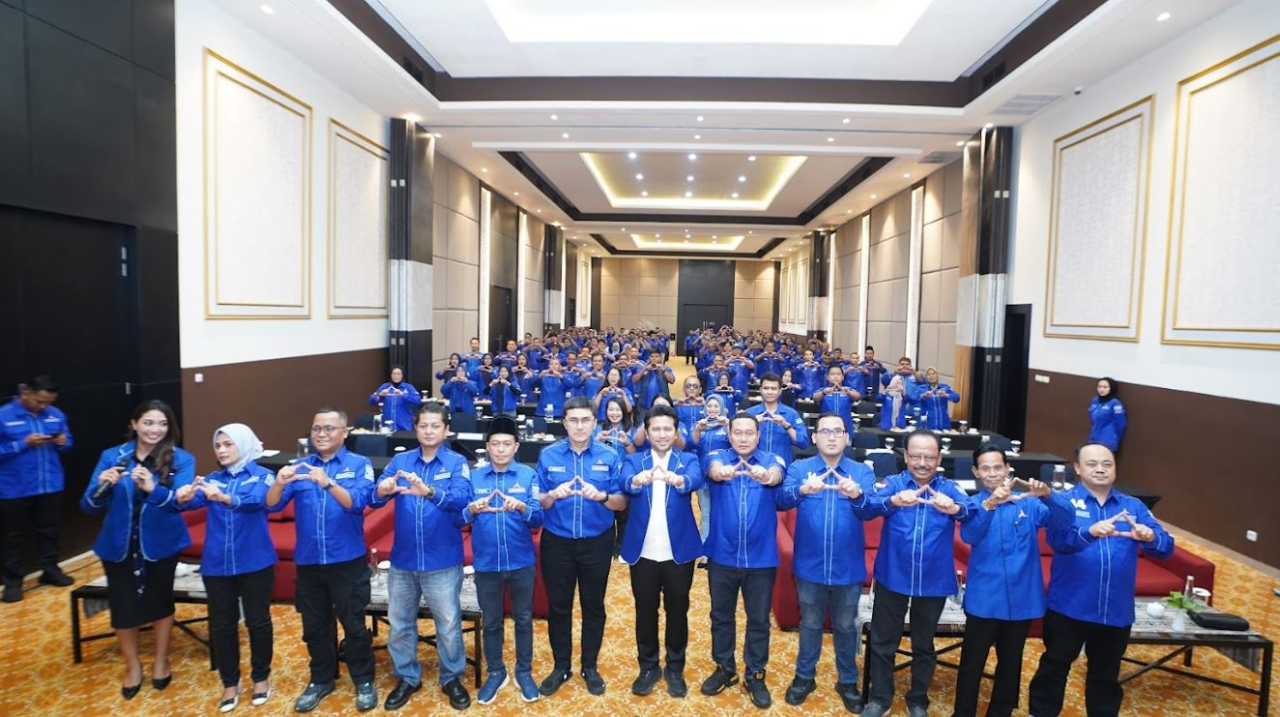 Pengurus Demokrat se-Jawa Timur menggelar Bimtek di Surabaya Suites Hotel/ist   Artikel ini telah tayang di Rmoljatim.id dengan judul Bimtek Demokrat Jatim: Emil Dardak Siapkan Kader Hadapi Politik Digital, https://www.rmoljatim.id/bimtek-demokrat-jatim-e