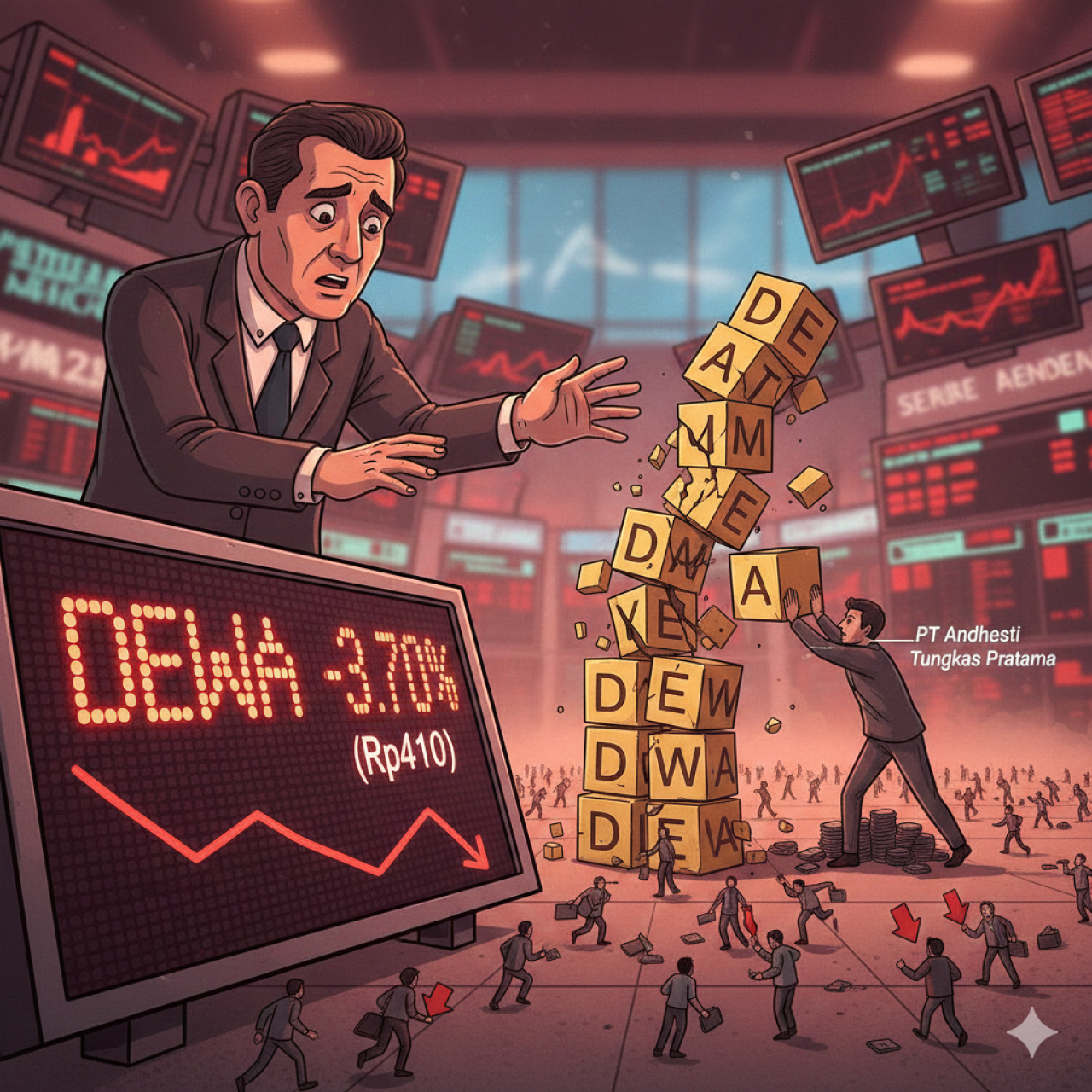 Saham DEWA Grup Bakrie Anjlok Dipicu Divestasi Ratusan Juta Lembar